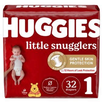 HUGGIES BABY DIAPERS, SIZE 1