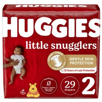 HUGGIES BABY DIAPERS, SIZE 2
