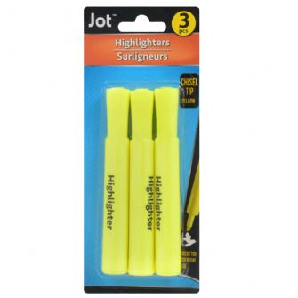 JOT YELLOW CHISEL-POINT HIGHLIGHTERS