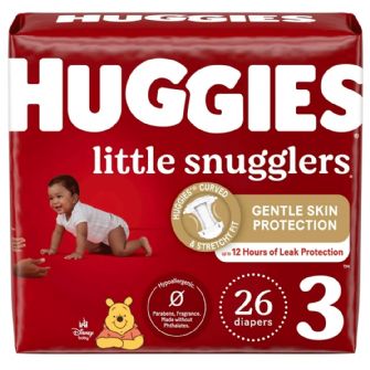 HUGGIES BABY DIAPERS, SIZE 3