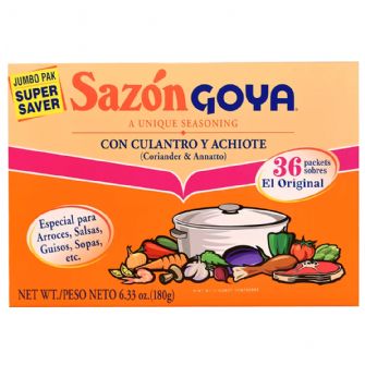 SAZON GOYA CULANTRO Y ACHIOTE 36 SOBRES