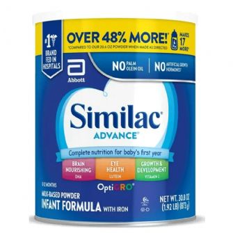 SIMILAC ADVANCE FORMULA 0-12 MONTHS 30.8 OZ