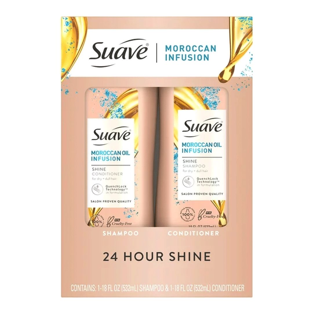 SUAVE PROFESSIONALS MOROCCAN OIL INFUSION SHAMPOO & CONDITIONER 